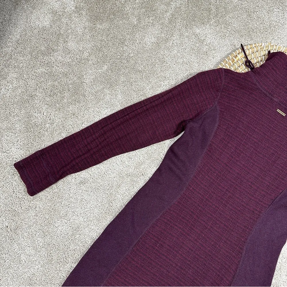 prAna Women’s Wool Blend Kelland Tunic Dress Longsleeve High Meck in Burgundy XS - Image 10