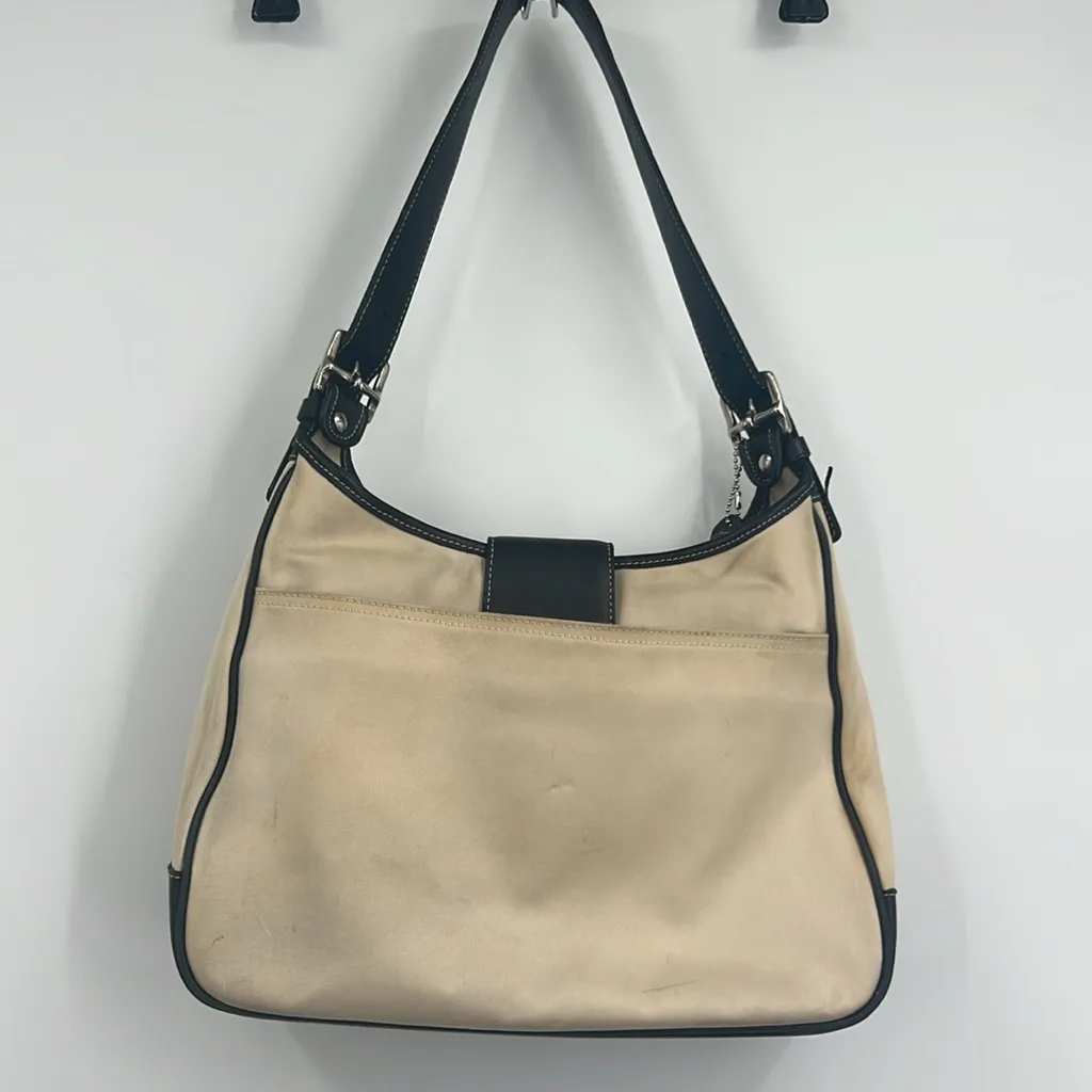 Coach  Elegant Cream and Black Women's Bag - Image 3