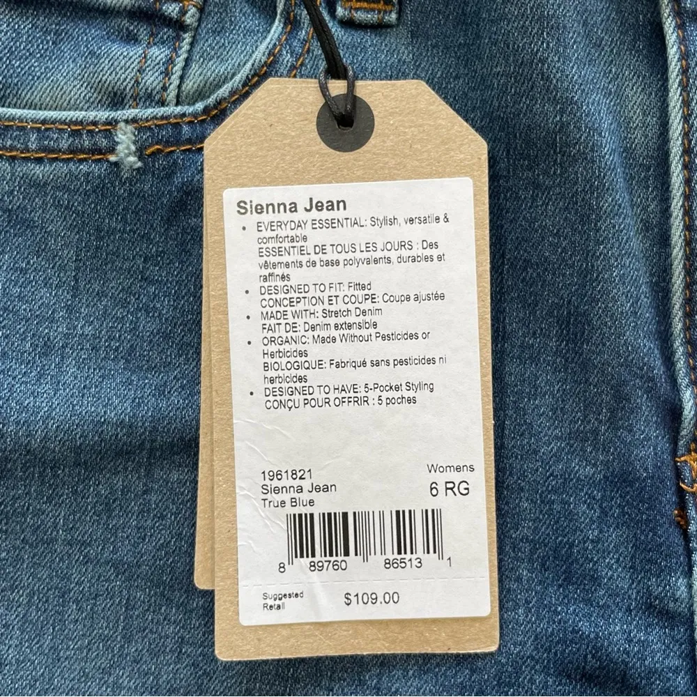 New  Sienna Skinny Jeans Stretch Denim True Blue Size 6 - Image 14