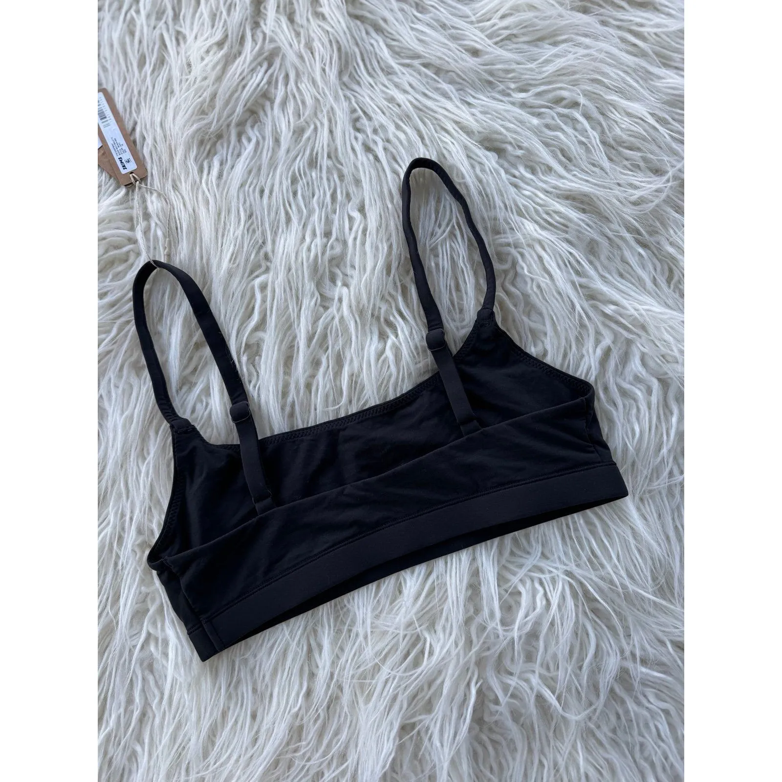 Skims Fits Everybody Scoop Neck Bralette Onyx Size XS - Image 5