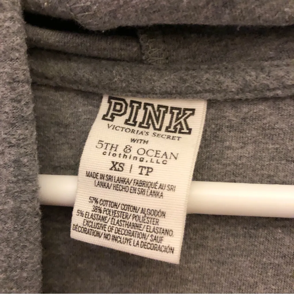Pink Victoria’s Secret 5th & Ocean Arizona State Fork ‘Em Devils Hoodie Grey‎ XS - Image 5