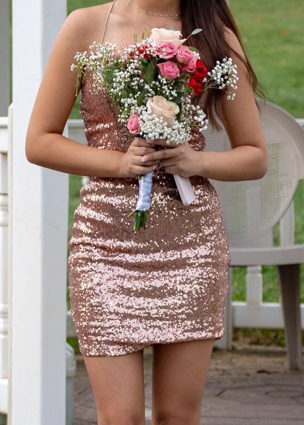 rose gold homecoming dress Size XS - Image 3