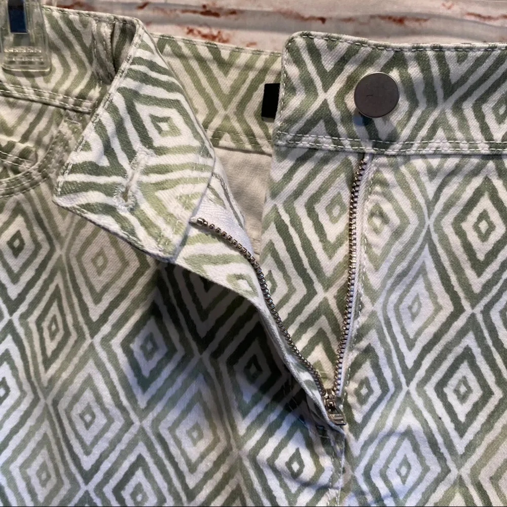 Lafayette 148 New York printed jean skirt sz 12 - Image 3