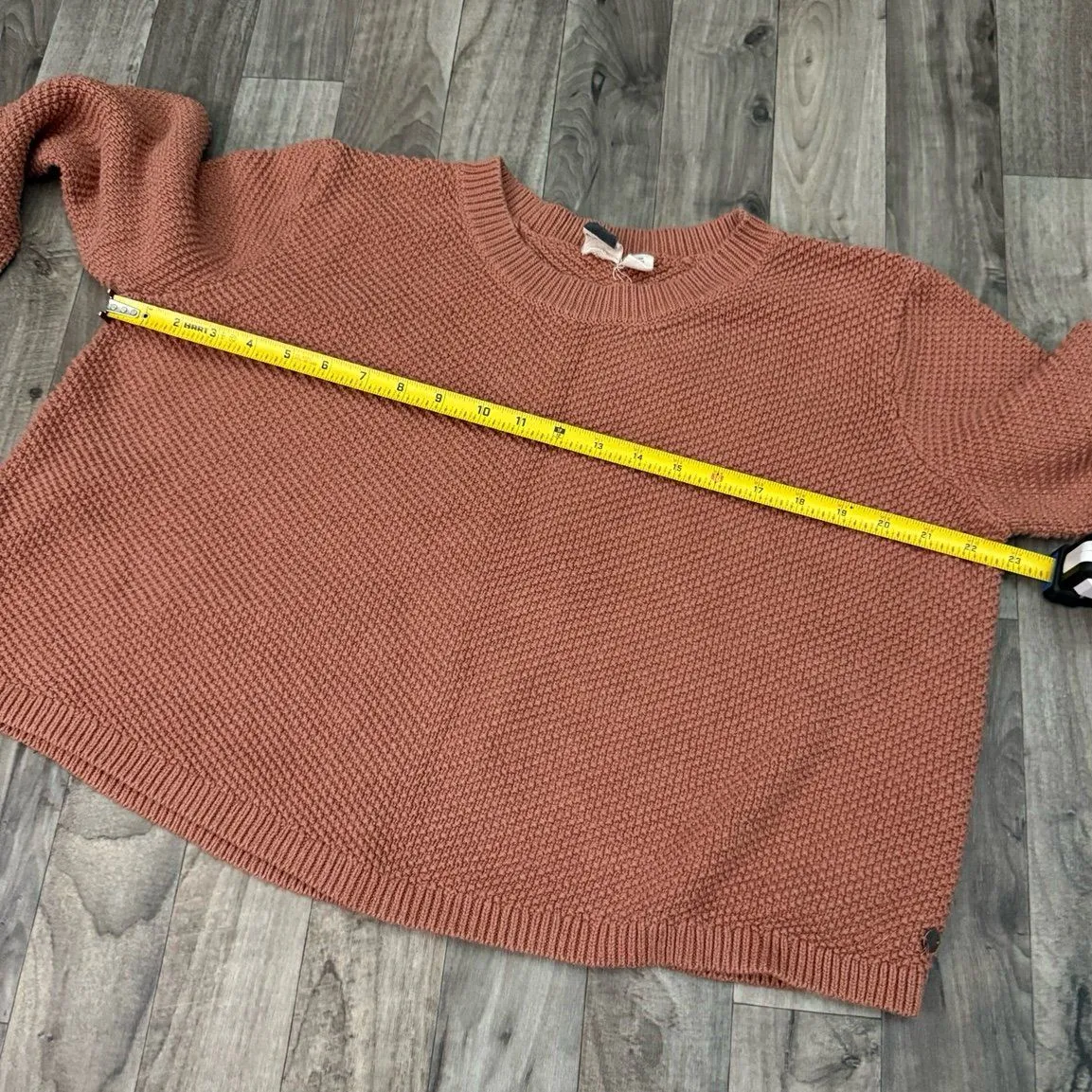 ROXY Terracotta orange brown knit sweater - Image 4