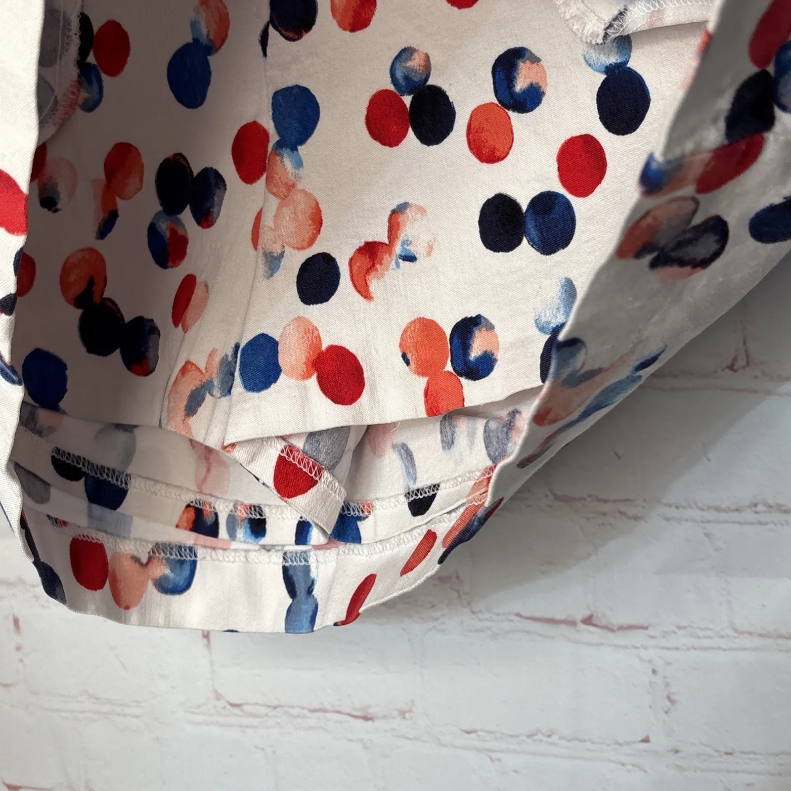 Zac And Rachel Skort Size 8 White Red Blue Polka Dot Stretch Mini Skirt Shorts‎ - Image 5