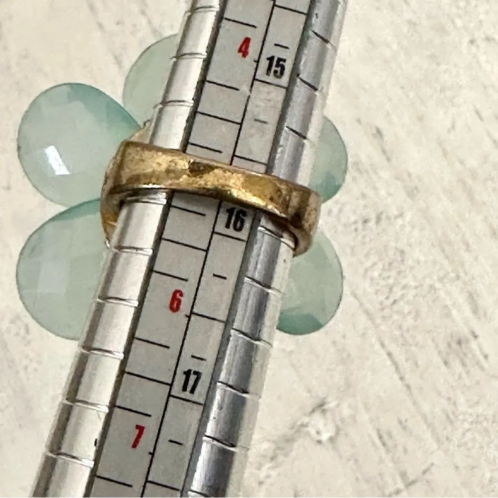 Blue flower rhinestone ring - Image 3