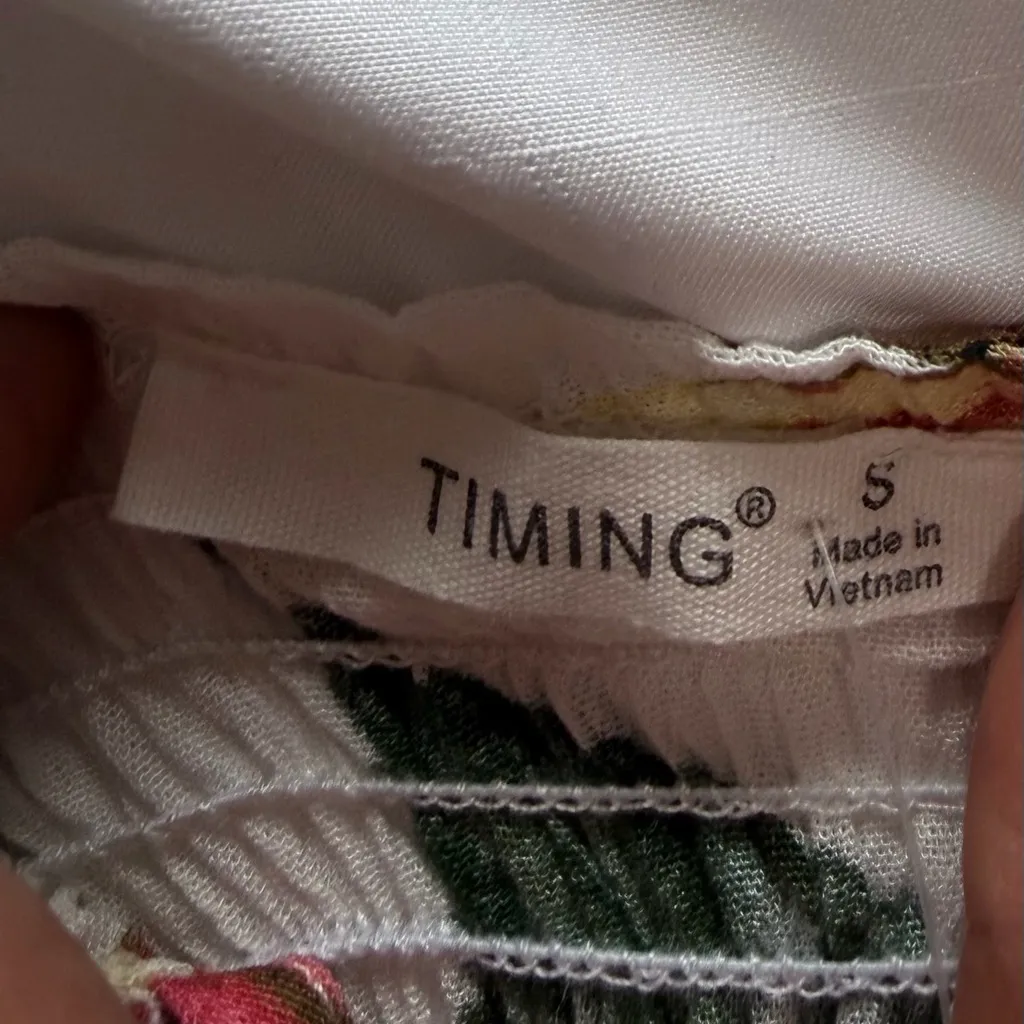 NWT Timing LosAngeles Sunflower Maxi Dress in White and Orange Size SMALL - Image 10