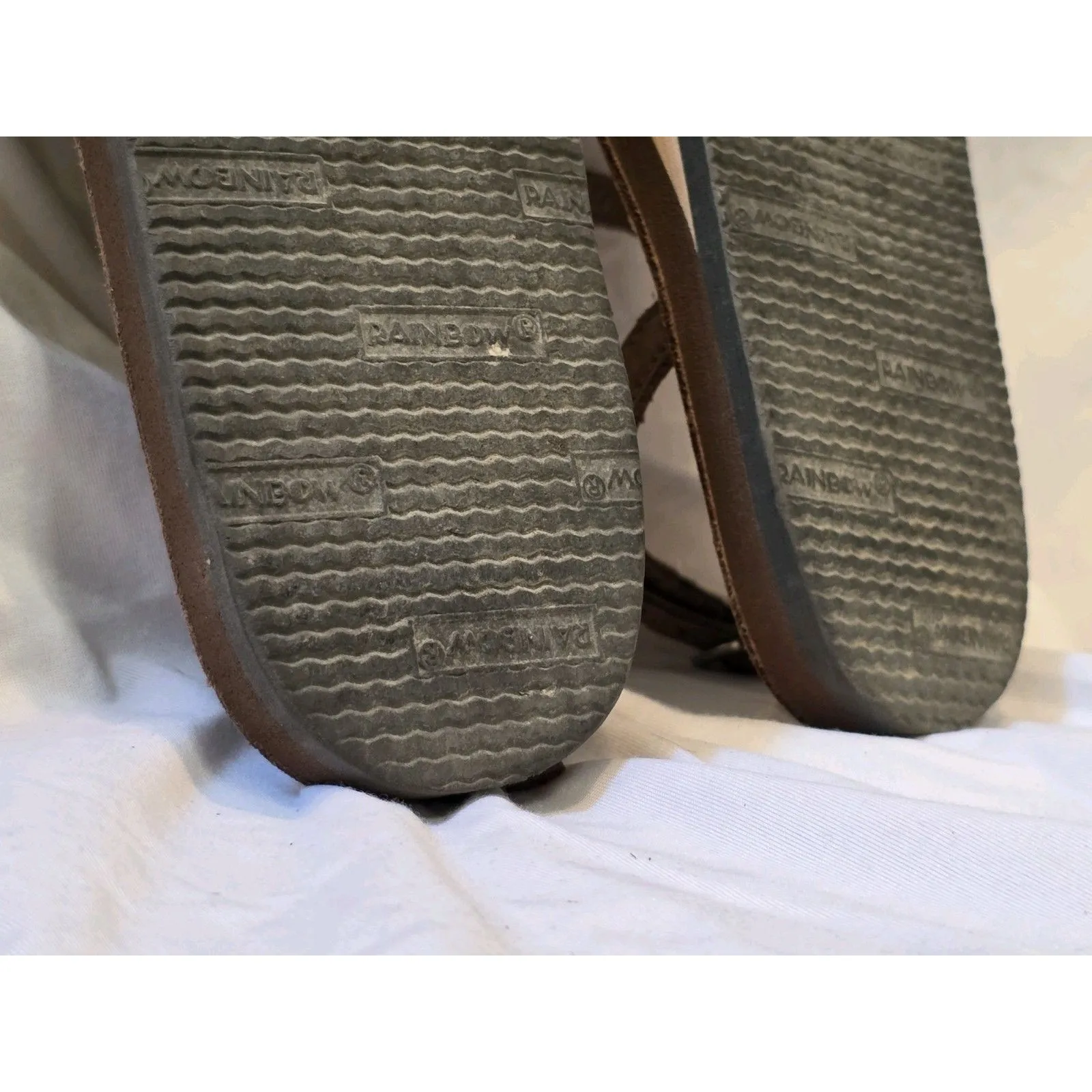 Rainbow T Street Leather Women’s Sandals Lightly Worn Size 9 Boho Beachy Travel - Image 7