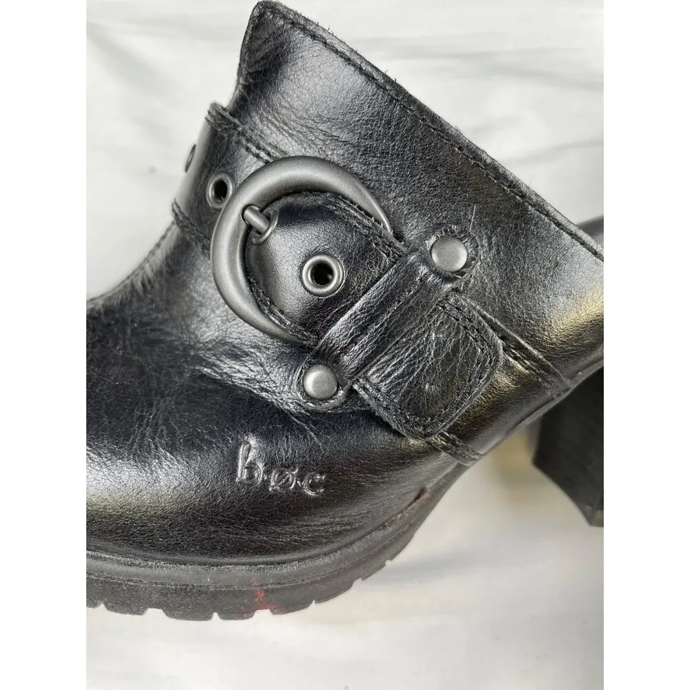 BOC Born Concepts Women's Black Shoes/Slide on Clogs Heel 3.75" Sz 8 SKU 3411 - Image 7