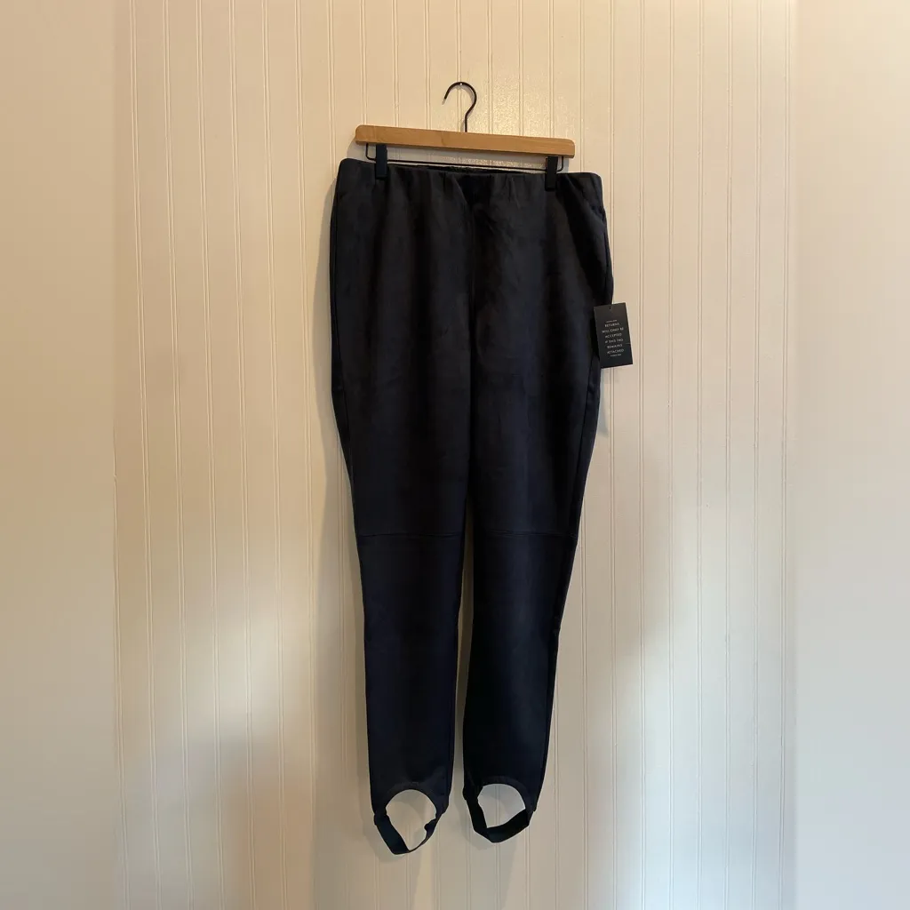 BARKWOOD x ELOQUII Faux Suede Leggings With Stirrups Collegiate Blue Size 14 NWT - Image 6
