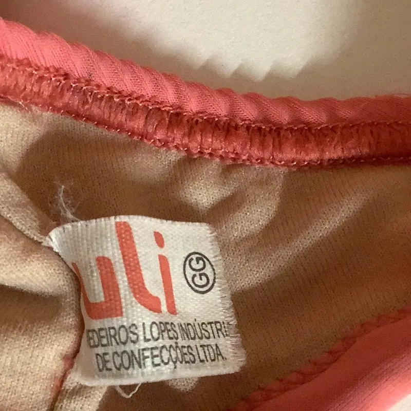 Uli Size XL Brazilian Halter Tie Triangle Bikini Top. Preloved. - Image 5