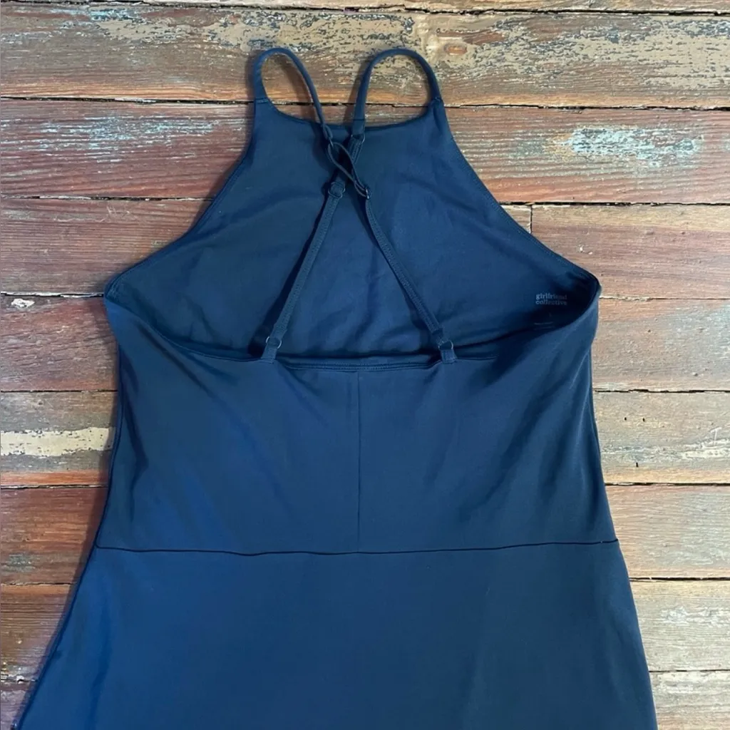 Girlfriend Collective Naomi Workout Dress‎ w Shorts & Bra in Midnight - Sz L 🧡🎀 - Image 9