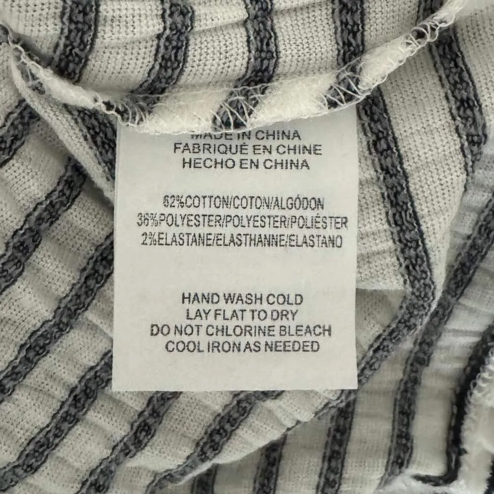 O'NEILL Slate Allina Stripe Zip Up Tank Top Top Navy Skimmer Cropped NWT Large - Image 8