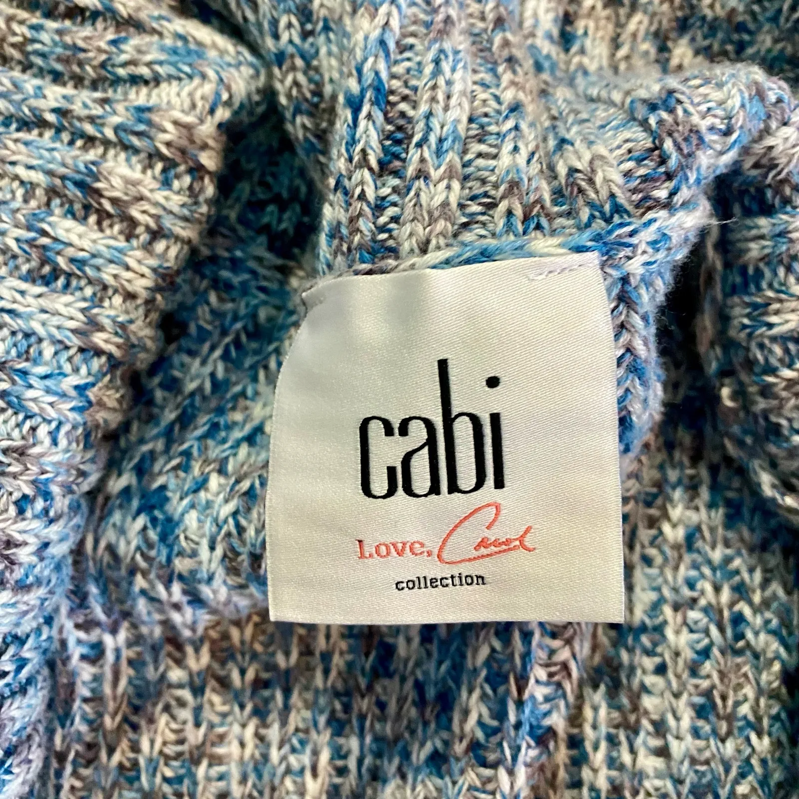 CAbi Love Carol Napa #3165 Blue Knit Duster Vest Womens XXS - Image 10