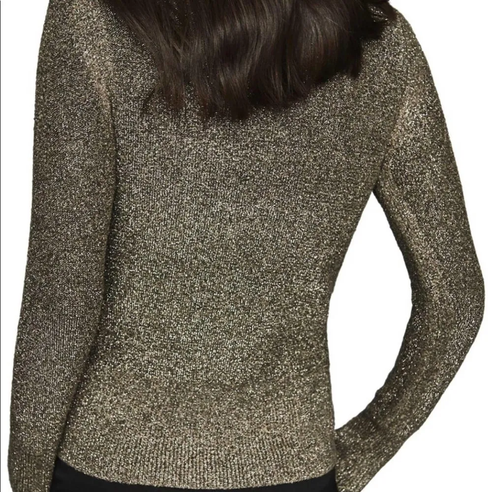 REISS Jemima Metallic Turtleneck Sweater - Image 3