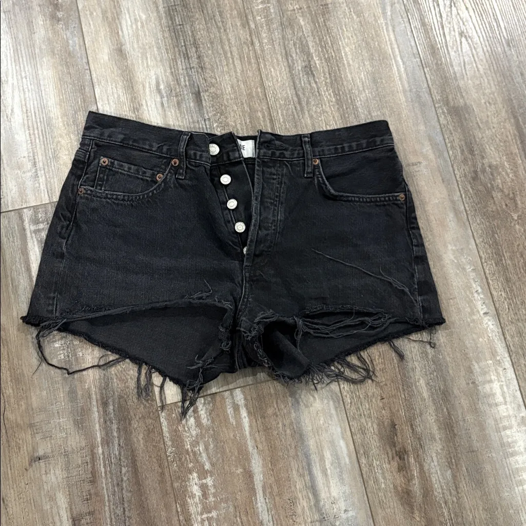 AGOLDE black parker shorts size 27 - Image 2