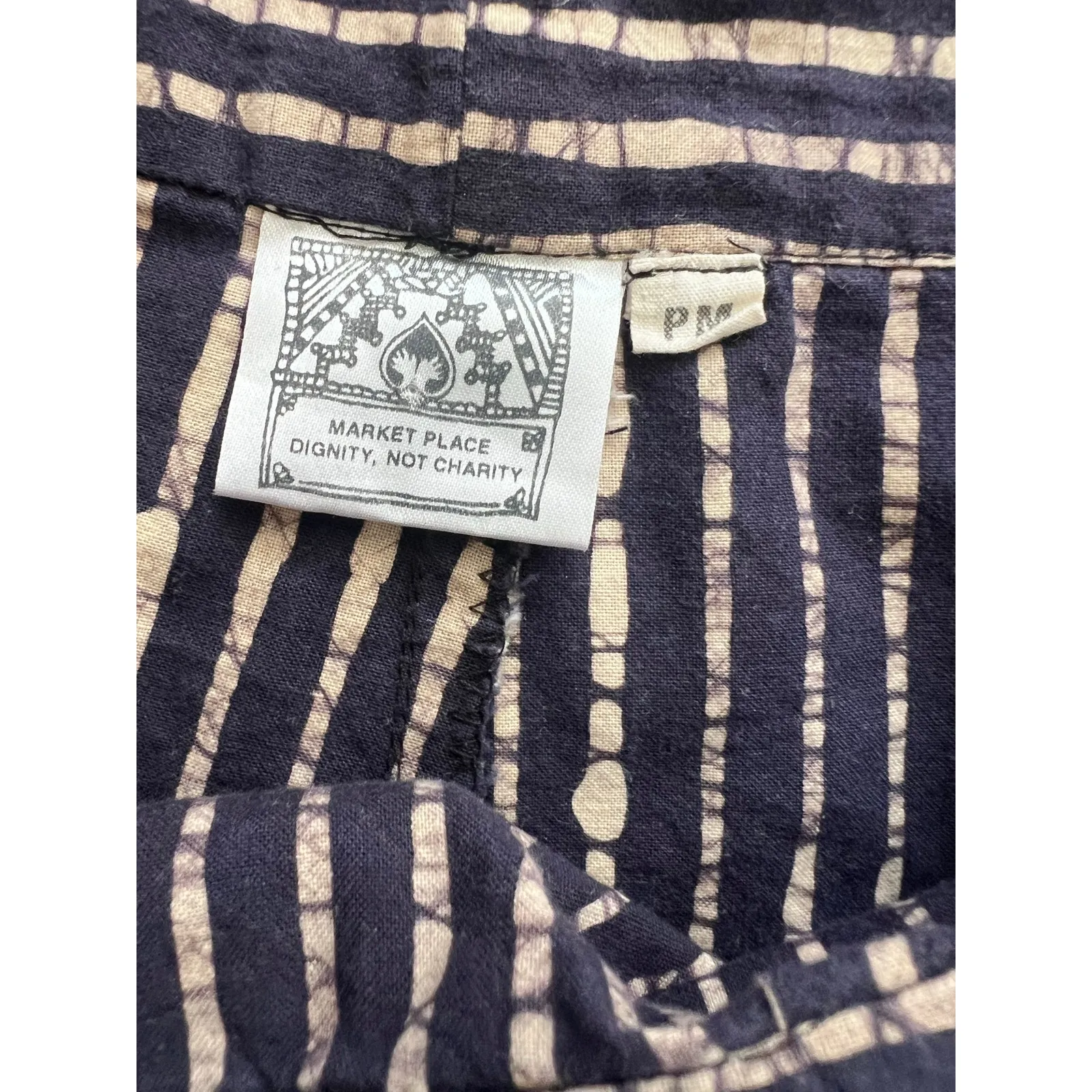 Market Place Dignity Not Charity Summer Embroidered Field Pants PM Petite Medium Blue Size undefined - Image 4