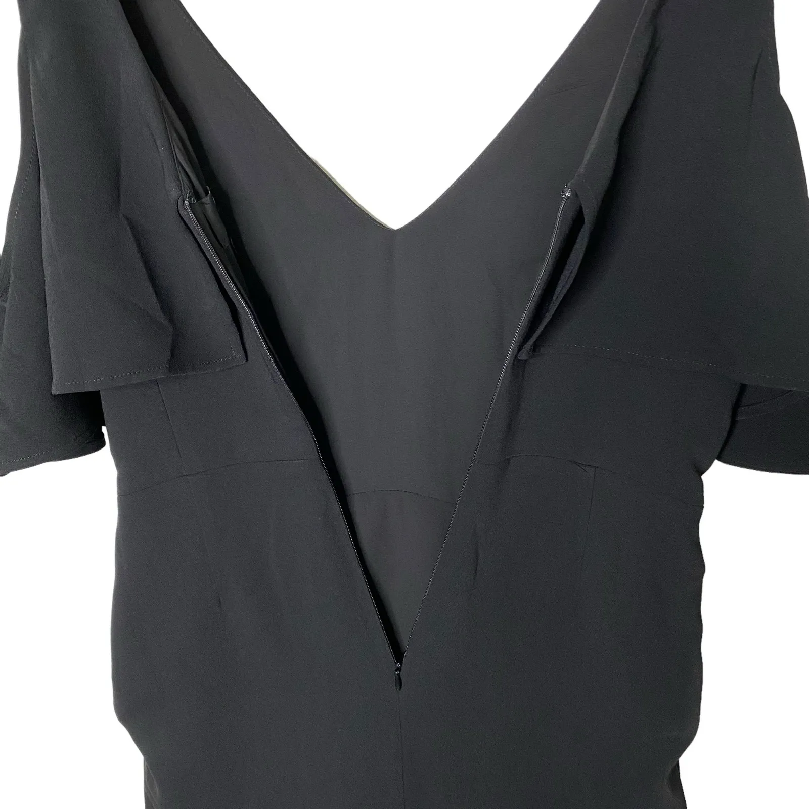 Greylin Sheath Dress Small Cold‎ Shoulder Knee Length Black - Image 6