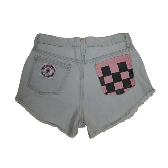 Chewman Limited Womens Jean Shorts Made in Italy Blue - Image 2