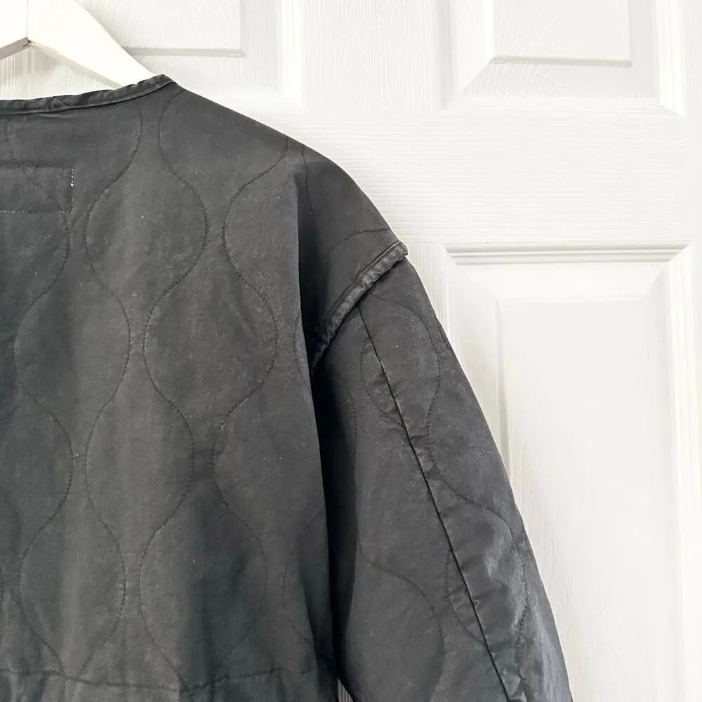 Universal Thread Target Washed Black Cotton Twill Utility Quilted Zip Jacket XS - Image 11