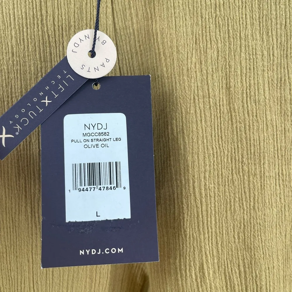 NYDJ NOT YOUR DAUGHTER'S JEANS Pants Size Large NWT Pull On Straight Leg Gauze - Image 7