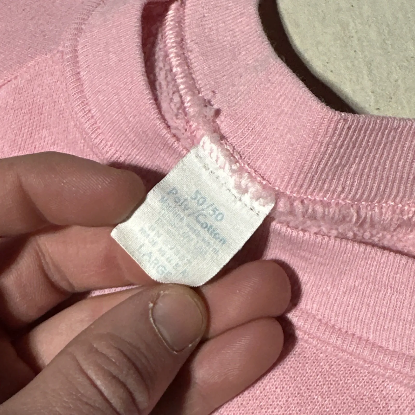 VTG 1988 Washington DC Sweatshirt Large Pink Pullover Crewneck Capitol Tourist - Image 5