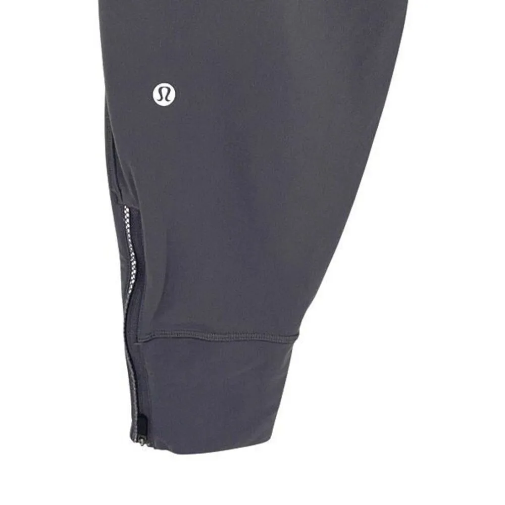 Lululemon Womens Fresh Track Reflective Zip Cuffs Jogger Tights Dark Carbon Size Gray Size 6 - Image 6