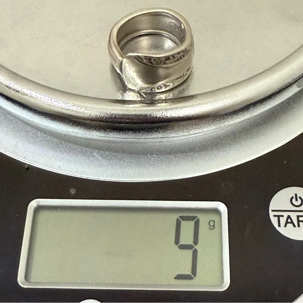 Vintage 1940 “Camilia” Sugar Spoon Ring Size 9 Silver - Image 11