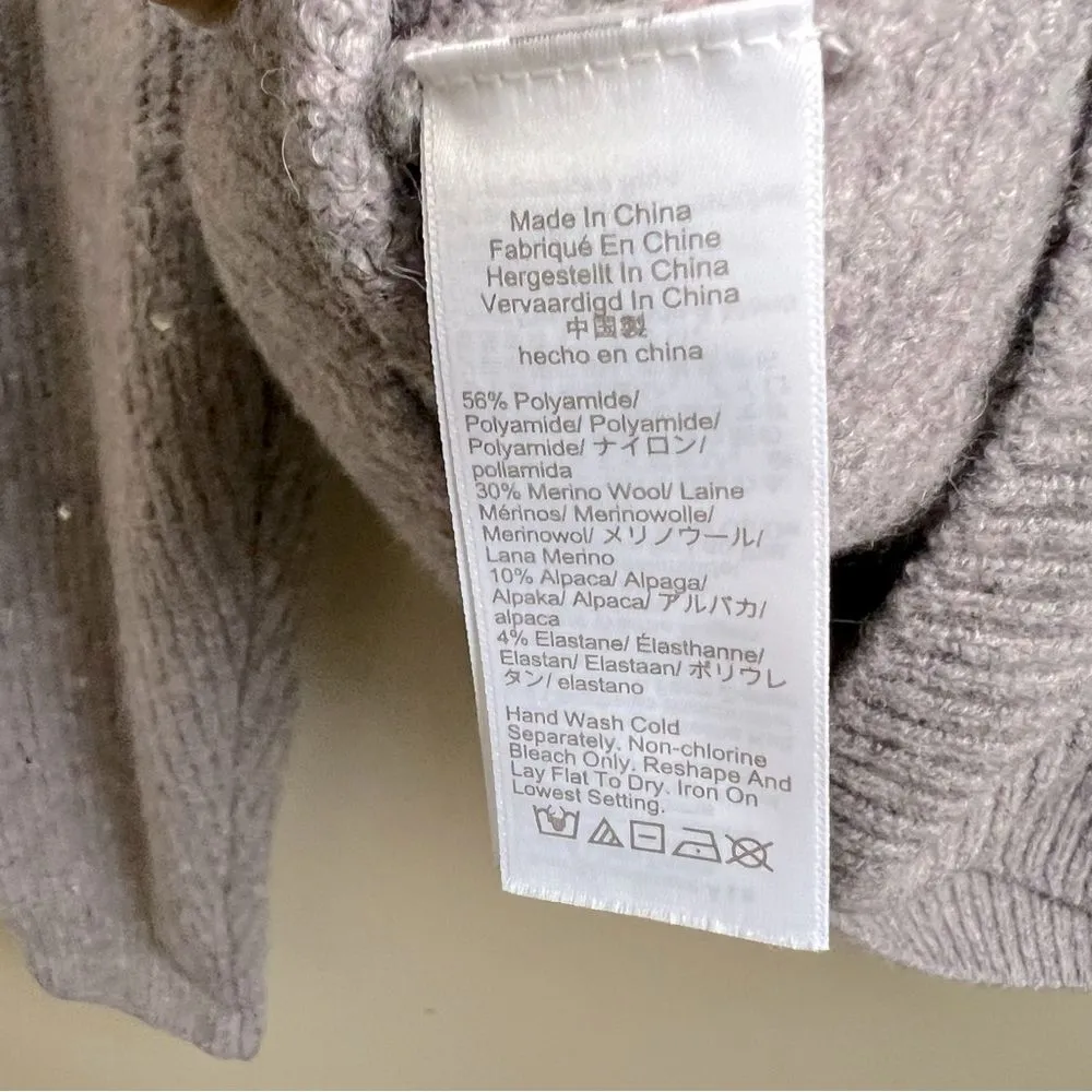 J.Crew Puff-sleeve rhinestone sweater in Supersoft yarn lilac gray Size XL - Image 6