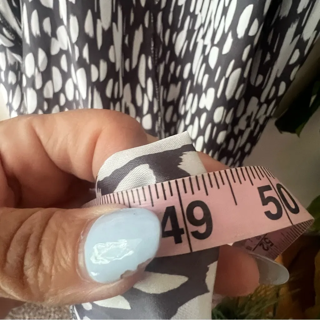 BUCKETLIST spotted navy wrap maxi dress Women's SIZE LARGE‎ boho kimono duster Blue - Image 5