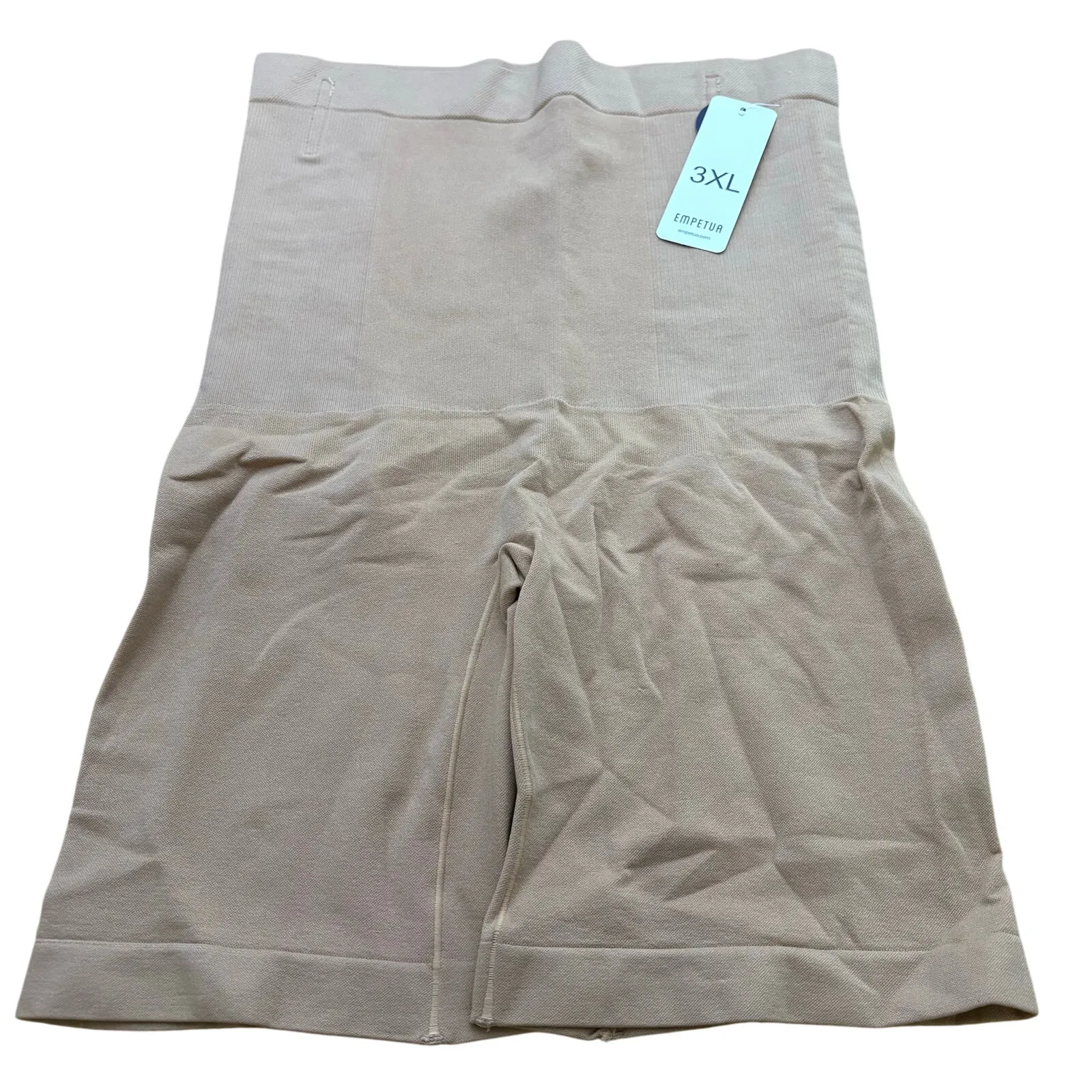 Shapermint Empetua Sand 3X High Waisted Shaper Shorts 55021 Shapewear Tan Light - Image 2