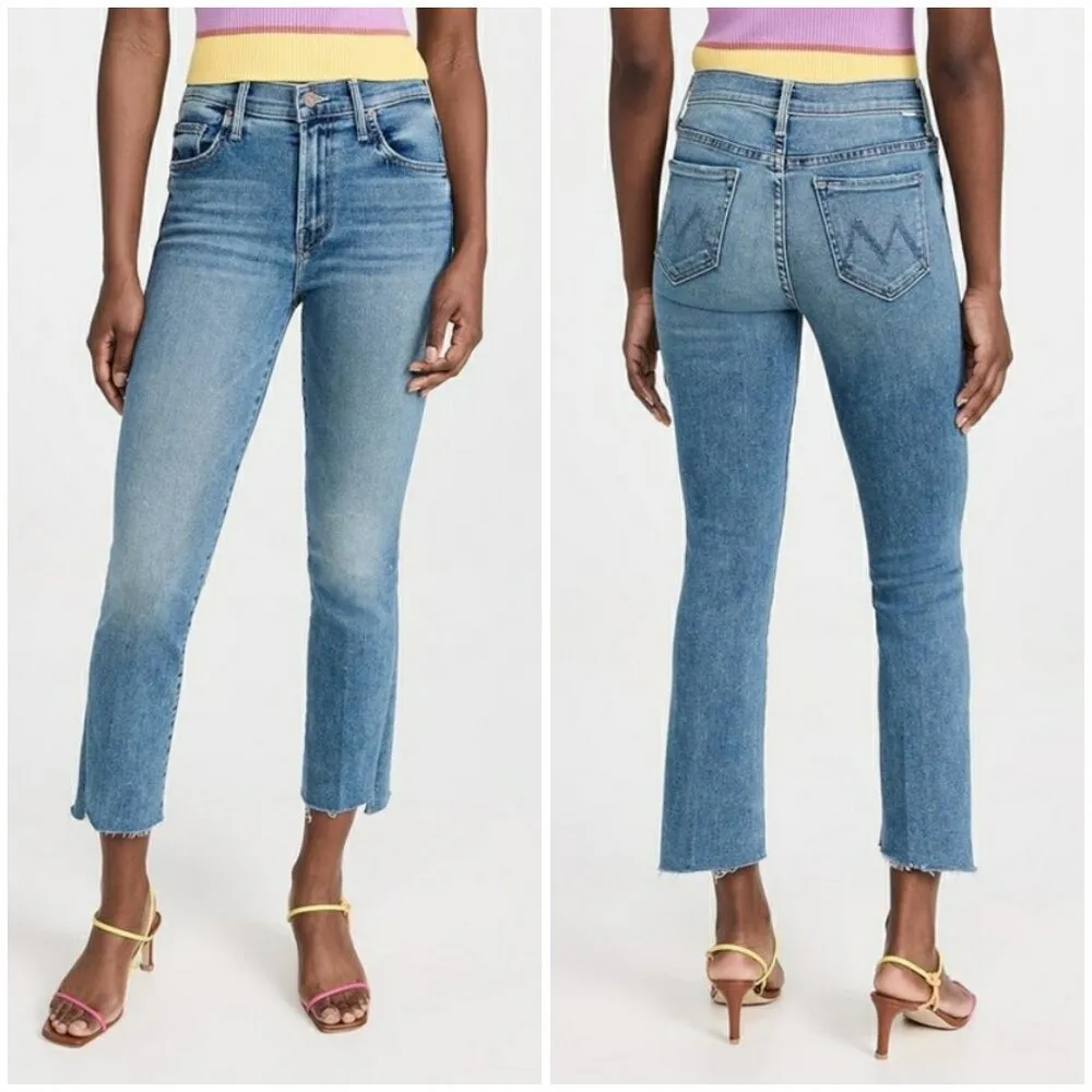💕MOTHER💕 The Insider Crop Step Fray Jeans ~ Juicin' 34 NWT Blue - Image 6