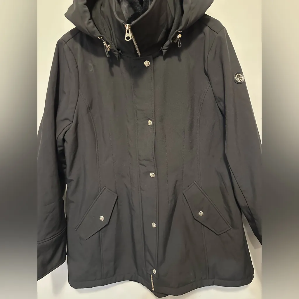 Jessica Simpson Women’s  Fleece Lined Soft Water Resistant Hodded Shell Size XL - Image 2