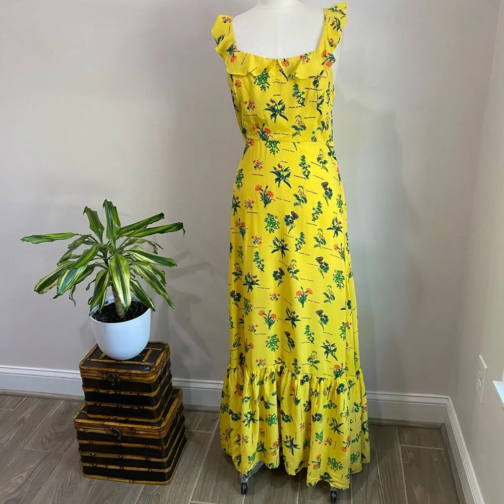 ModCloth Inclined To Impress Maxi Dress in Blossom Yellow Size Small - Image 3