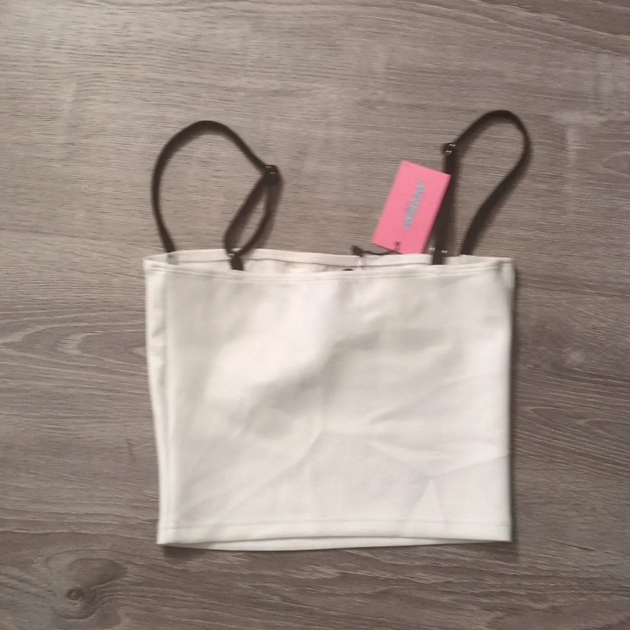 Edikted White Black Crop Top Size Small - Image 7