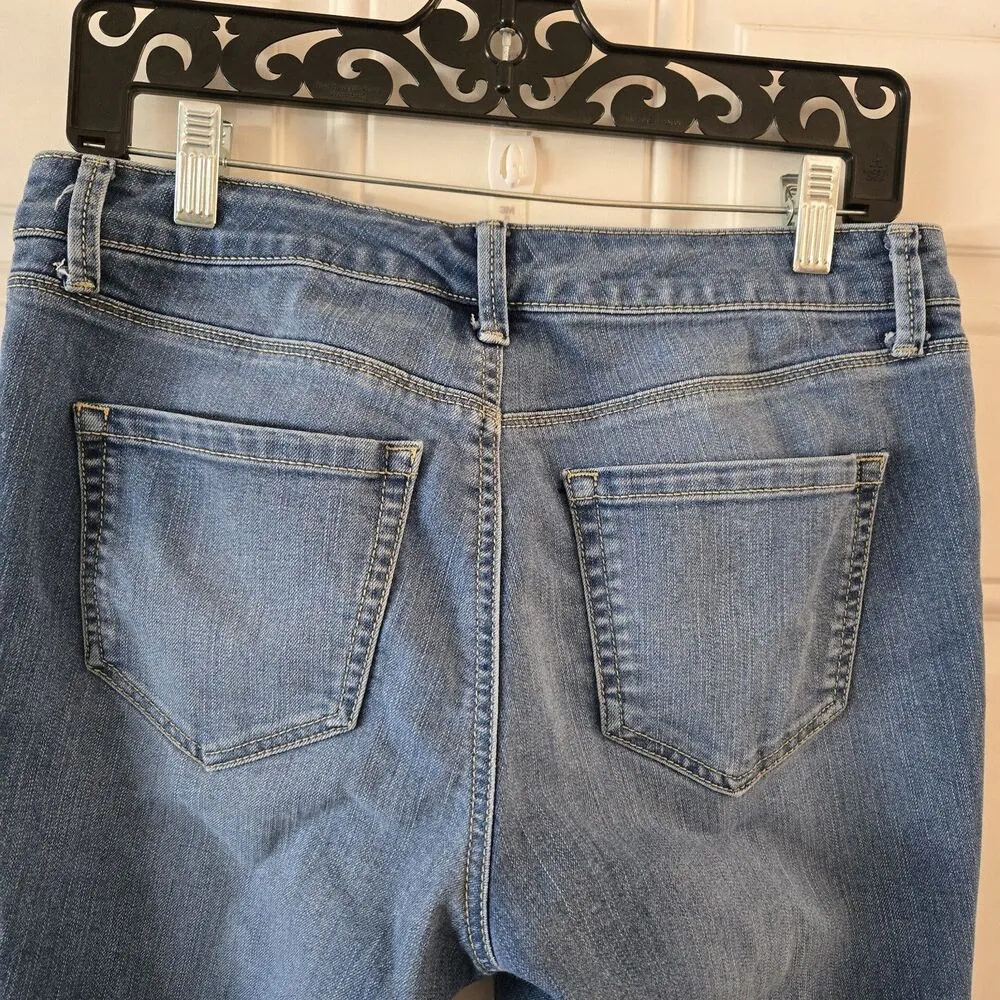 Miracle Jean Faith Ankle Women's Size 6 Cropped Skinny Jeans High Rise Denim Blue - Image 4