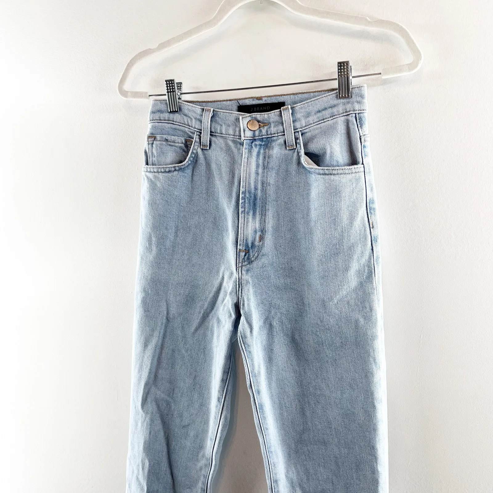 J. Crew High Rise Runway Bootcut Raw Hem Jeans in Gigi Raze Blue 25 - Image 9