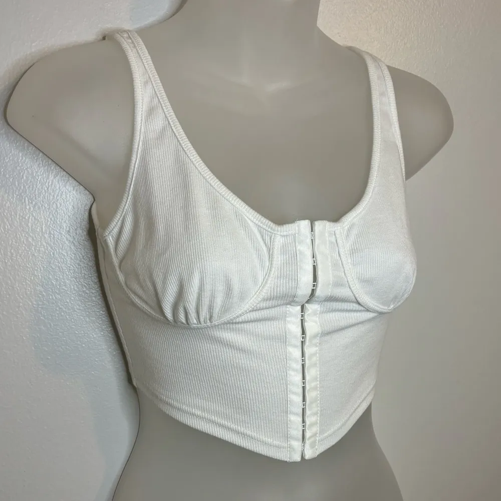SHEIN White Hook And Eye Front Tank Top Size XS - Image 4