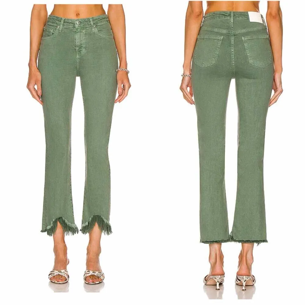 JONATHAN SIMKHAI STANDARD River High Rise Straight Size 25 Jade - Image 7