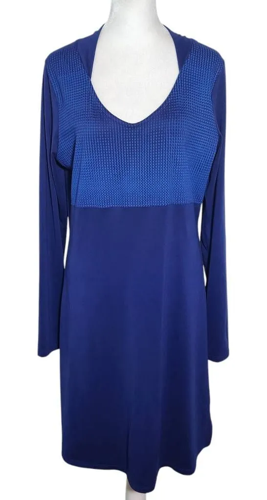 Mountain Hardwear Blue Long Sleeve Dress Size Medium Blue Athleisure Dress - Image 1