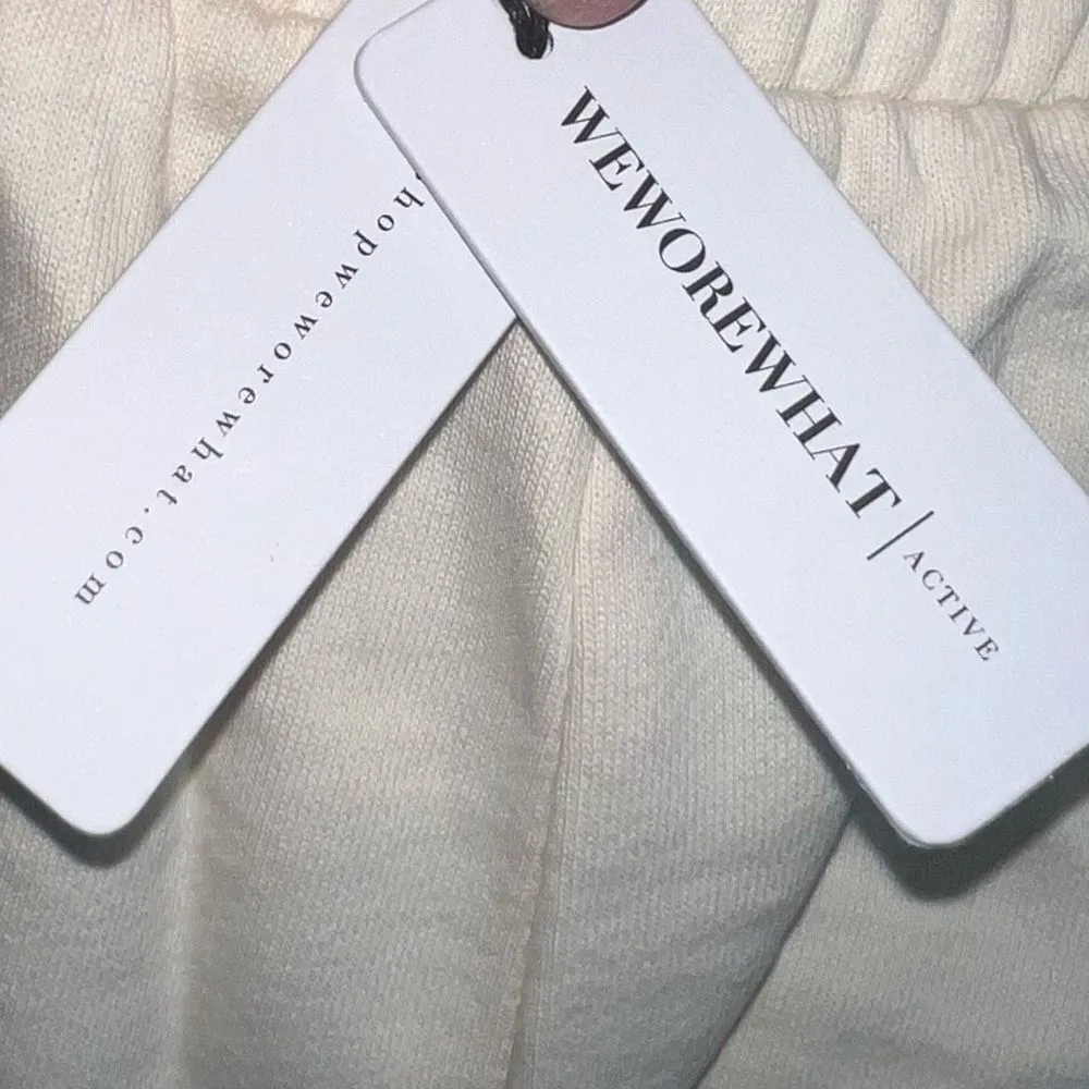 WeWoreWhat Solid‎ Sweat Pants in Off White (S) - Image 12