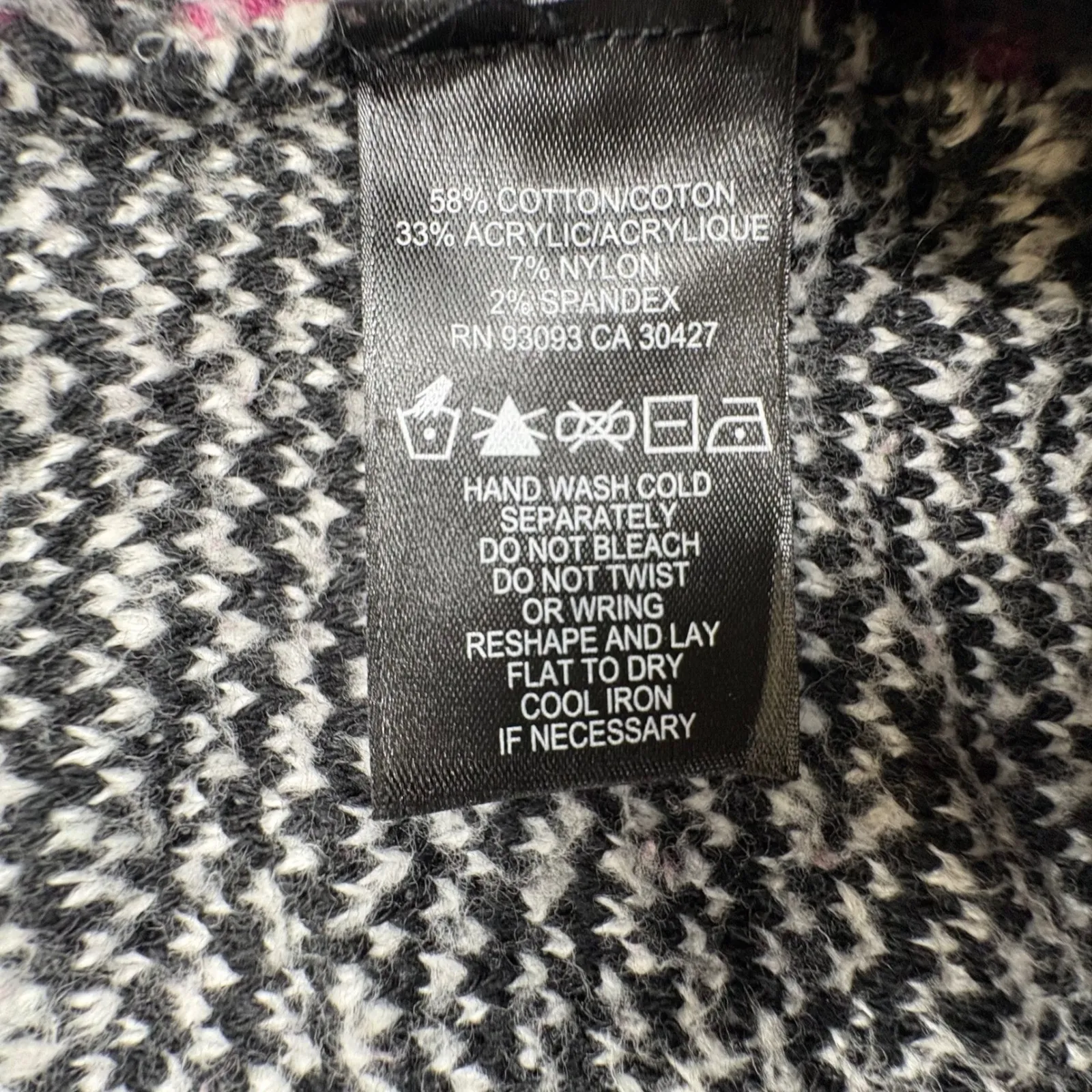 NIC+ZOE Patchwork Knit Hooded Cardigan Sweater Women Size M - Image 12