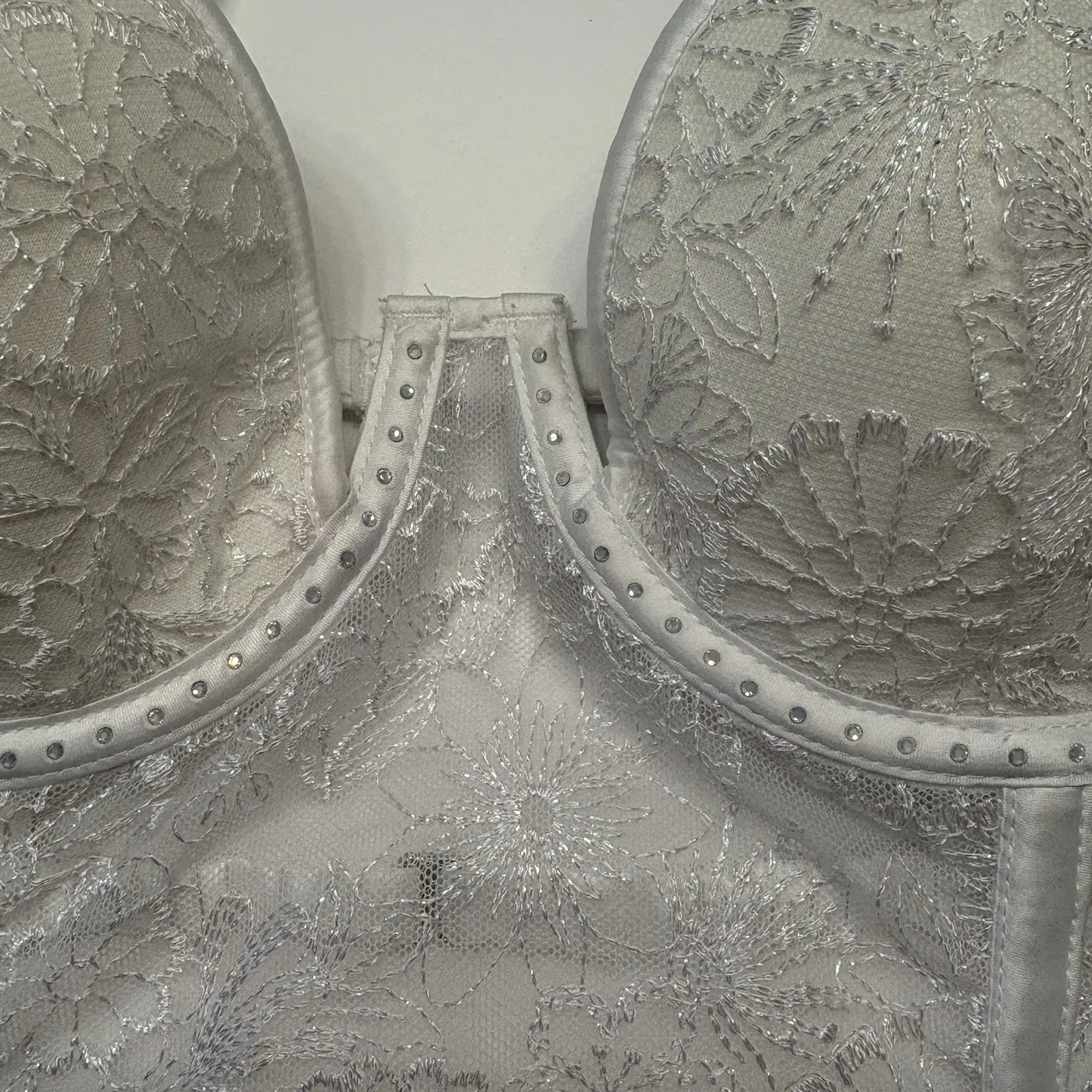 Victoria's Secret Balconette Corset White Lace Bustier Longline Bra Size 34C NEW - Image 6