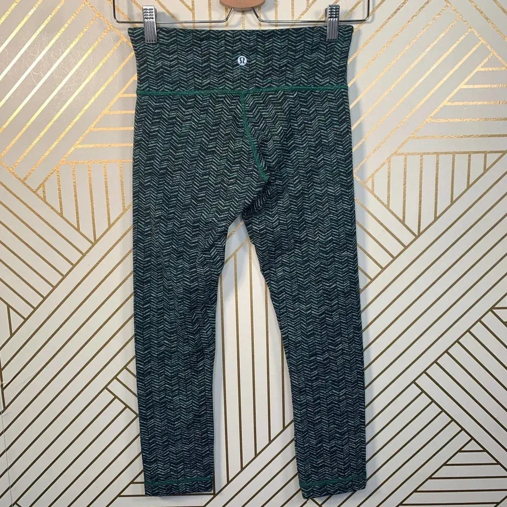 Lululemon Wunder Under Crops Sea Mist Deep‎ Green - Image 5
