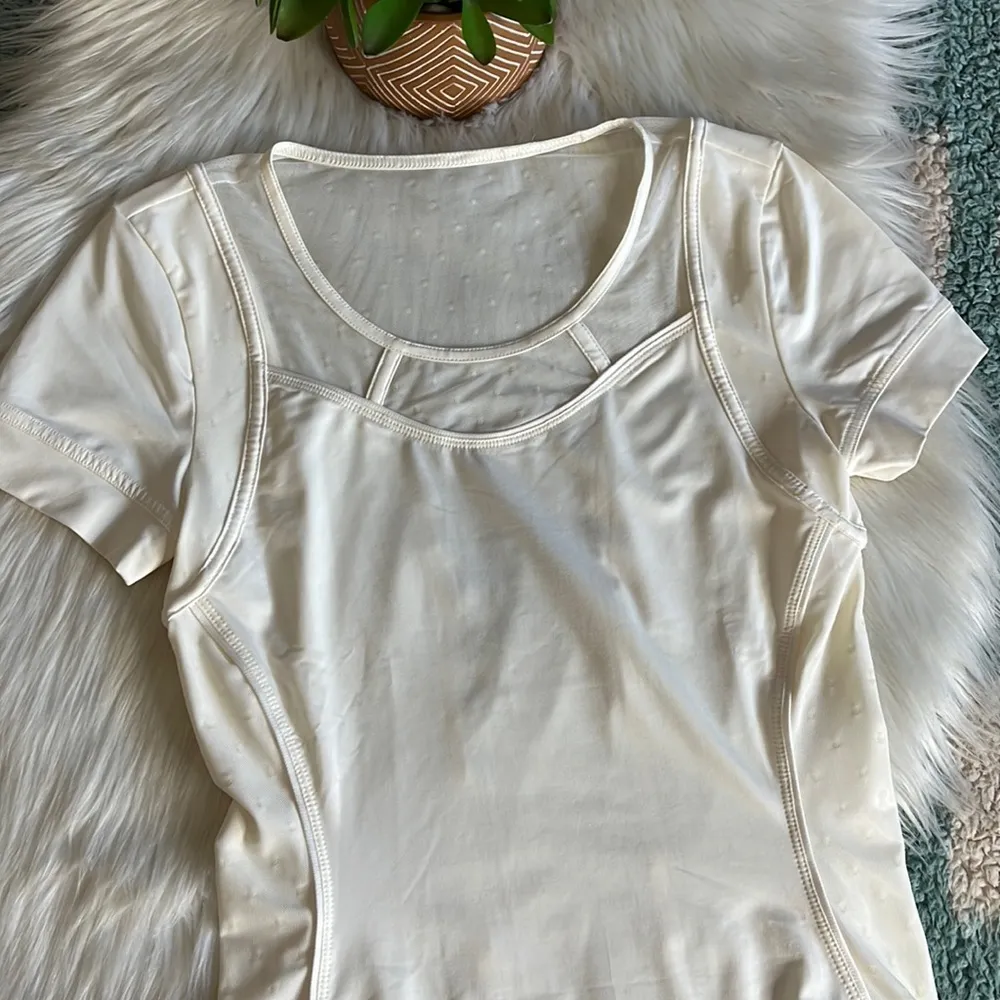 adidas x stella mccartney • polka dot sheer mesh x34784 athleisure top Size XS - Image 8