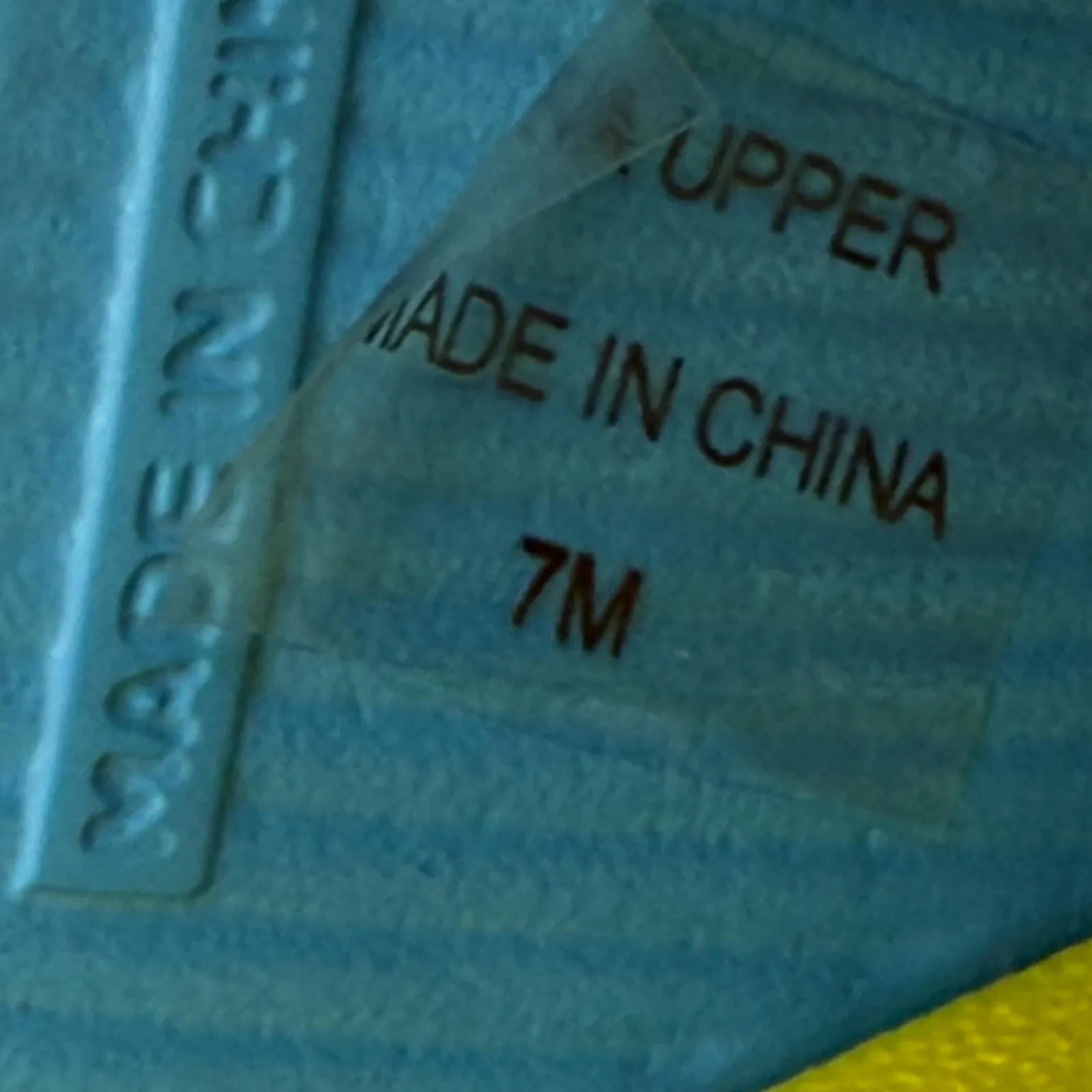 J/Slides Beach Slides Sandals Turquoise Yellow Squish Slides‎ Size 7 Blue - Image 9