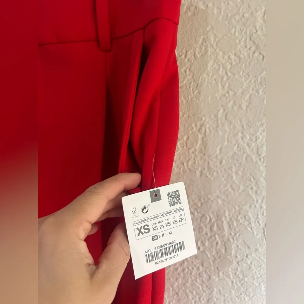 Zara trousers size XS New red color - Image 3