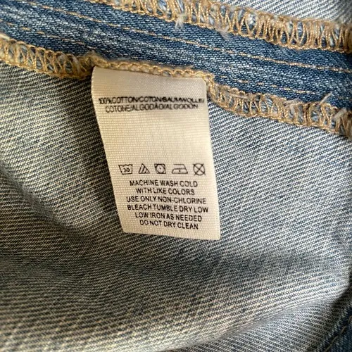 Free People Mini Micro Skirt Womens 2 Blue Jean 100% Cotton Zip Back - Image 6