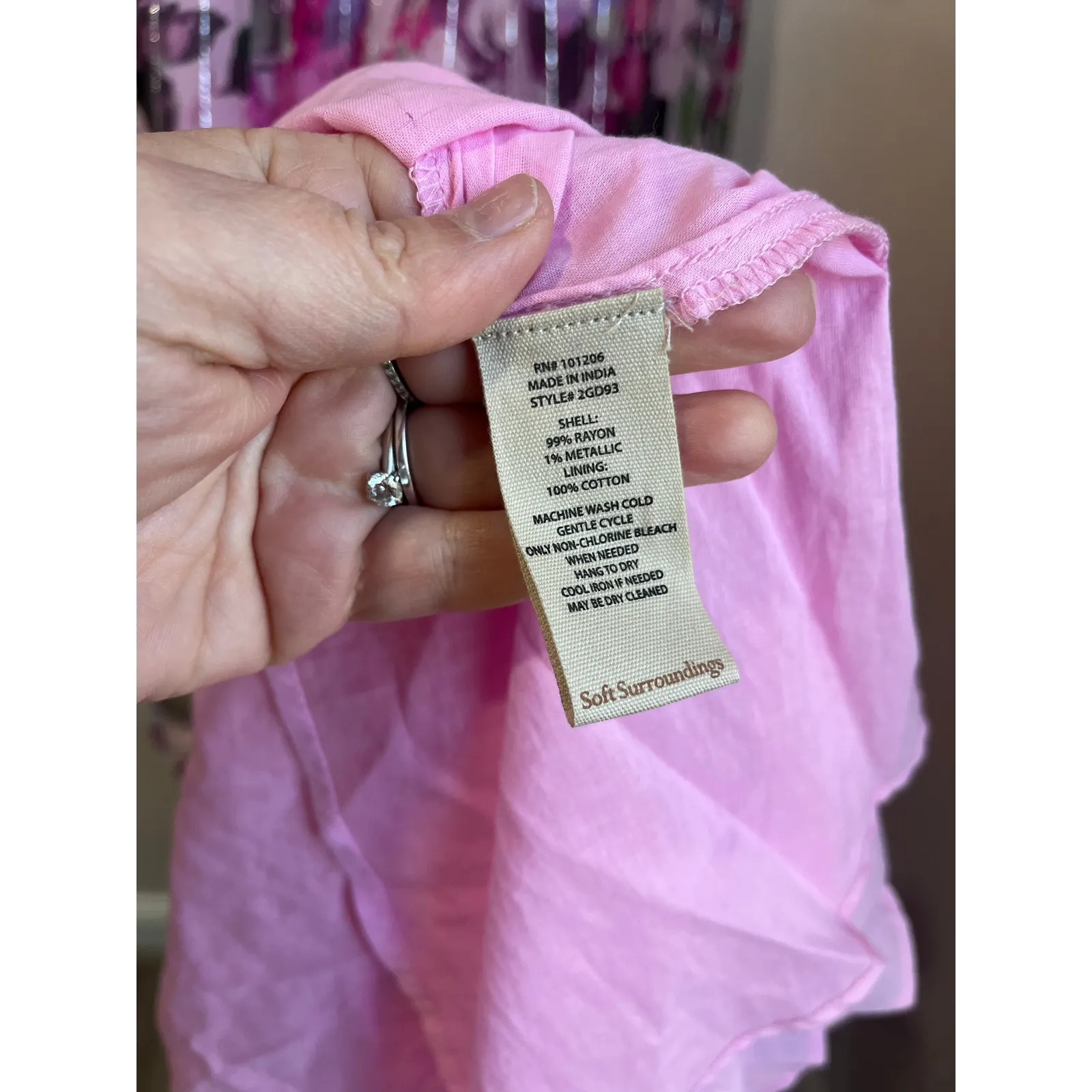 Soft Surroundings Floral Maxi Dress Flowy Romantic Boho Cottagecore XL - Image 8