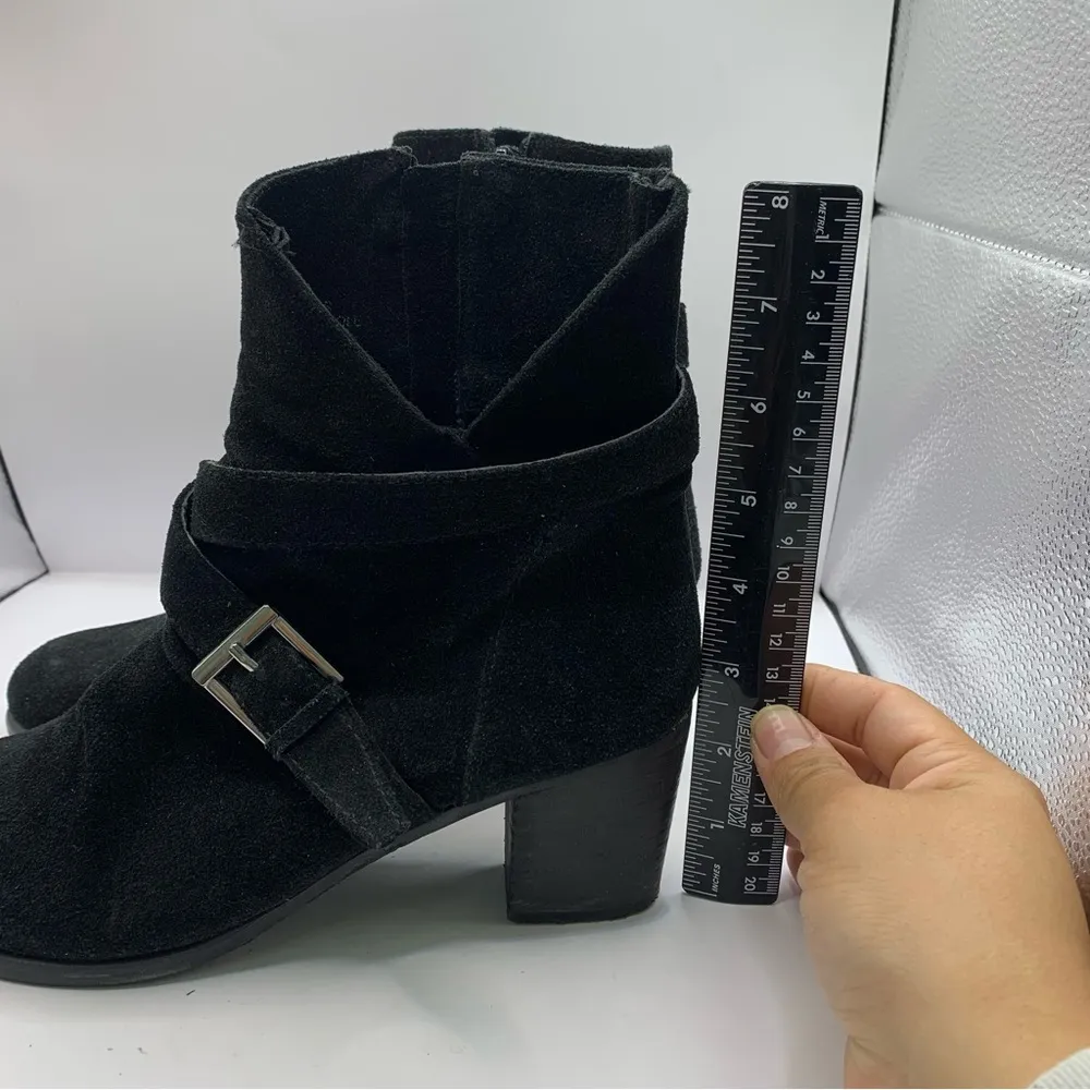 Anthropologie Matisse Harper Black Suede Leather Ankle Boots Women’s 8M Bootie - Image 6